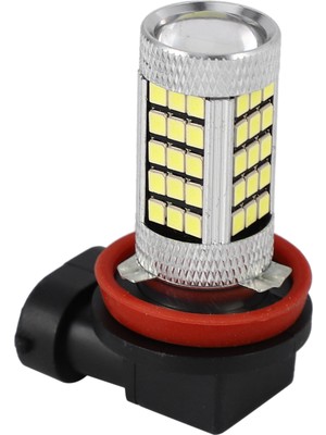 Decisive 2 Adet H11 H8 H9 Beyaz 6000K 850LM 2835 66SMD Otomatik LED Sis Lambası Gündüz Farı (Yurt Dışından)