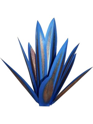 Decisive Rustik Heykel Metal Agave Bitki Ev Dekor Rustik El Boyalı Metal Agave Bahçe Süsleri Açık, 27 cm (Yurt Dışından)