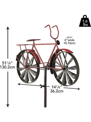 Decisive Demir Rüzgar Spinner, 51IN H Bisiklet Rüzgar Spinners, Bisiklet Bahis Dekorasyonu, Veranda Çim Çiftliği Arka Bahçe Için Dış Bahçe Dekoru (Yurt Dışından)