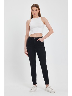 Vena Kadın Holly Black Ekstra Yüksek Bel Skinny Jean Pantolon