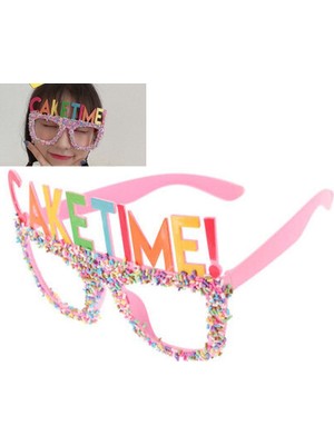 Pandoli Pembe Renk Çerçeveli Camsız Caketıme Yazılı Parti Gözlüğü Hawaretro