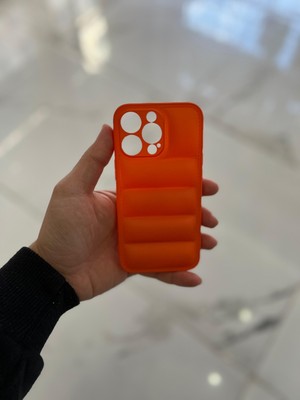 Eaksesuarnet Apple iPhone 13 Pro Uyumlu Şişme Puffer Silikon Telefon Kılıfı