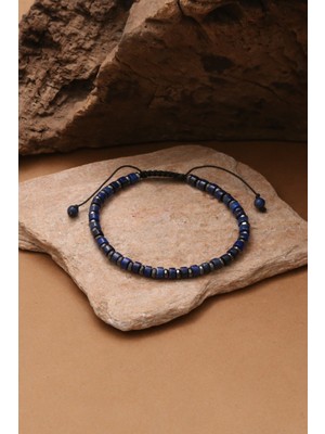 Dünya Doğal Taş Lapis Lazuli ve Hematit Taşı Bileklik