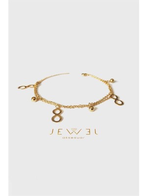 Jewel Infinity Model Gold Altın Kaplama Bileklik