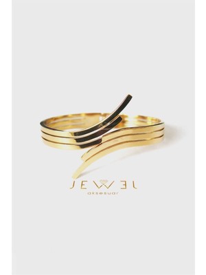 Jewel Zikzak Model Gold Altın Kaplama Bileklik