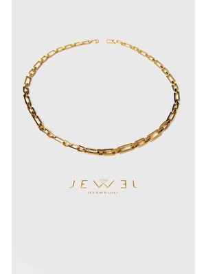 Jewel Fatum Model Gold Altın Kaplama Kolye