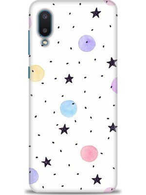 gmotp Samsung Galaxy A02 Kılıf Hd Baskılı - Yıldız ve Daireler