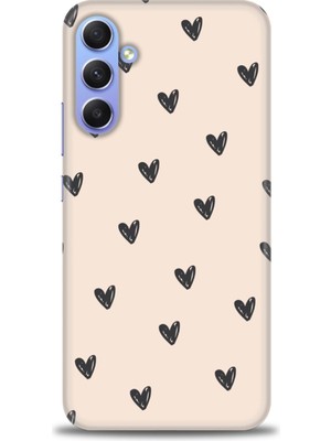 gmotp Samsung Galaxy A34 Kılıf Hd Baskılı - Minik Kalpler