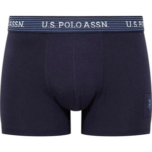 U.S. Polo Assn. 80515 Erkek Pamuklu 3'lü Boxer-Indigo-lacivert-baskılı
