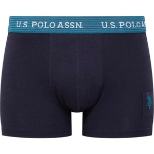 U.S. Polo Assn. 80515 Erkek Pamuklu 3'lü Boxer-Lacivert-baskılı-yeşil