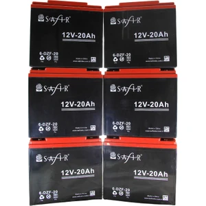 Jel Akü 12 V - 20 Ah 6'lı Set Elektrikli Scooter Aküsü