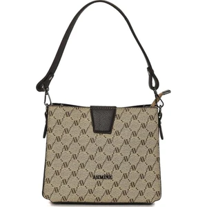 Kadın El ve Omuz Çantası Vizon Baskılı 348