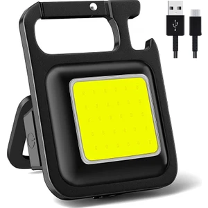 Mini LED Flashlight Feneri Anahtarlık Çok Fonksiyonlu USB Şarjlı XLF1501