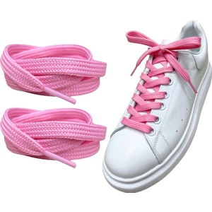 Exclusive 120 cm Yassı Spor Ayakkabı Bağcığı, Çift Katmanlı Örgülü Sneakers Bağcık, 1 Çift