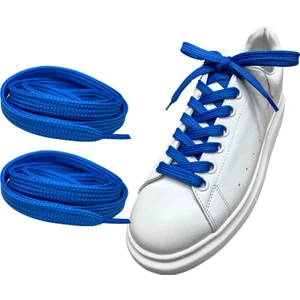 Exclusive 120 cm Yassı Spor Ayakkabı Bağcığı, Çift Katmanlı Örgülü Sneakers Bağcık, 1 Çift
