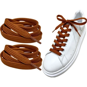 Exclusive 120 cm Yassı Spor Ayakkabı Bağcığı, Çift Katmanlı Örgülü Sneakers Bağcık, 1 Çift