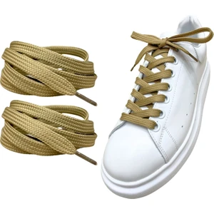 Exclusive 120 cm Yassı Spor Ayakkabı Bağcığı, Çift Katmanlı Örgülü Sneakers Bağcık, 1 Çift