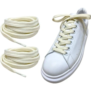 Exclusive 120 cm Yassı Spor Ayakkabı Bağcığı, Çift Katmanlı Örgülü Sneakers Bağcık, 1 Çift