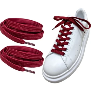 Exclusive 120 cm Yassı Spor Ayakkabı Bağcığı, Çift Katmanlı Örgülü Sneakers Bağcık, 1 Çift