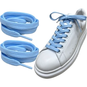 Exclusive 120 cm Yassı Spor Ayakkabı Bağcığı, Çift Katmanlı Örgülü Sneakers Bağcık, 1 Çift