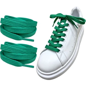 Exclusive 120 cm Yassı Spor Ayakkabı Bağcığı, Çift Katmanlı Örgülü Sneakers Bağcık, 1 Çift