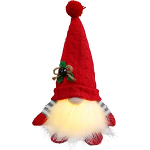 LED Işıklı Gnome Bebek Ev Için Mutlu Noeller Dekoru Noel Süsleri Noel Navidad Doğum Hediyeleri Yeni Yıl -Kırmızı (Yurt Dışından)