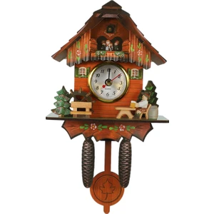 Antika Ahşap Guguklu Duvar Saati Kuş Zaman Çanı Salıncak Alarm Izle Ev Sanat Dekor 006 (Yurt Dışından)