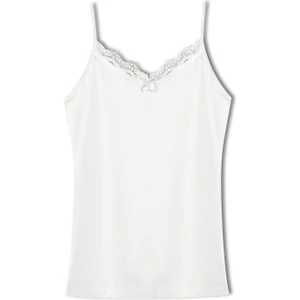 Hnx Pamuklu Yakası Dantel Ince Askılı Kadın Atlet Ekru