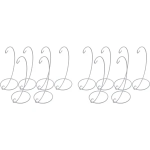 12 Paket Süsleme Ekran Standı, Beyaz Demir Asılı Cam Küre Hava Tesisi Teraryum Için Stand Tutucu, Cadı Topu (Yurt Dışından)