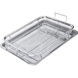 Fırın Için Paslanmaz Çelik Hava Fritöz Sepeti, Sebzelik Tepsisi ve Fırın Sepeti, Fit Kızartma/pastırma/tavuk (Gümüş) (Yurt Dışından)