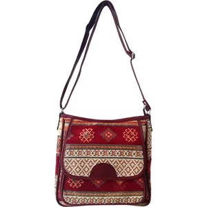 Kapadokya Hediyelik Otantik ve Kilim Desenli Goblen Omuz Çantası