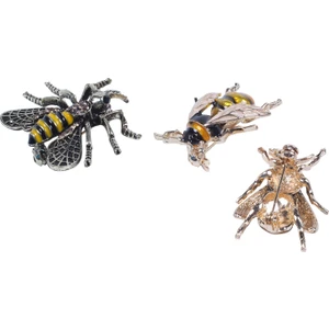 3 Adet Yeni Stil Vintage Arı Broş Uni Böcek Metal Broş Pin Kadınlar ve Erkekler Takı Küçük Rozetler (Yurt Dışından)