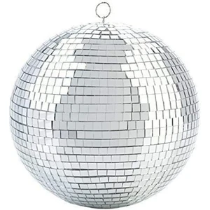 Renkli Sahne Aydınlatma Efekti 8 Inç 20 cm Disko Ayna Glitter Topu Gümüş Noel Partisi Dekoru (Yurt Dışından)
