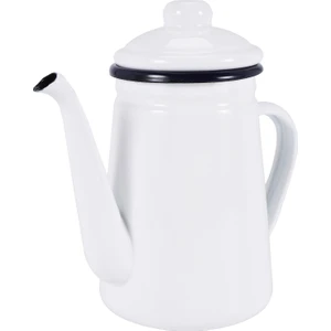1.1l Yüksek Dereceli Emaye Cezve Süt Üzerine Dökün Su Sürahisi Sürahi Barista Çaydanlık Su Isıtıcısı Gaz Sobası ve Indüksiyon Ocak Beyaz (Yurt Dışından)