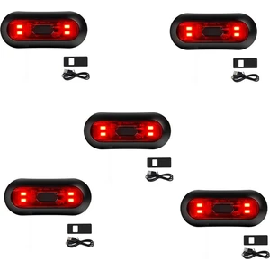 5x LED Kask Işık, Motosiklet Kask Fren Lambası Şarj Edilebilir Bisiklet Arka Kırmızı Güvenlik Uyarı Işığı Gece Sürüş Için (Yurt Dışından)