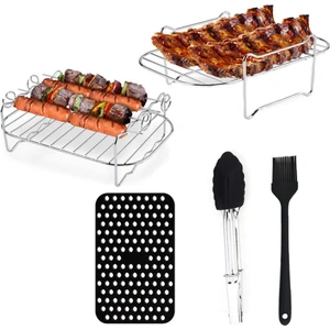 Paslanmaz Çelik Vapur Kavurma Rafı Hava Fritöz Aksesuarları Ninja Instant Vortex Philips Için Pişirme Izgara Rafları (Yurt Dışından)