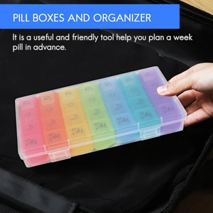 Haftalık Hap Organizatörü, 2. Nesil Ekstra Büyük Hap Kutusu Kasası (7 Günlük / Günde 4 Kez), Bol Miktarda Balık Yağı, Vitamin, Takviye ve Ilaç Tutmak Için Büyük Bölmelere Sahip (Yurt Dışından)