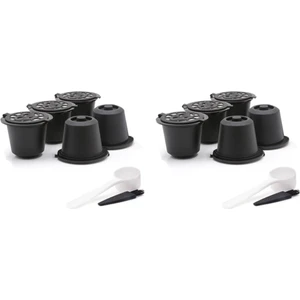 10 Yeniden Kullanılabilir Nespresso Kapsül Doldurulabilir Kahve Kapsül Filtresi Nespresso Kahve Makineleri ile Kahve Kaşığı Fırçası (Yurt Dışından)
