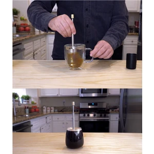 Taşınabilir Fransız Kahve ve Çay Son Pres Makinesi Kahve Filtresi Yeniden Kullanılabilir Tam Gövdeli Kahve Basın Makinesi Gezileri Kamp Için (Yurt Dışından)