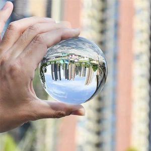 2x Şeffaf Renkli Cam Kristal Top Şifa Küre Fotoğraf Sahne Topu Dekor 30MM (Yurt Dışından)