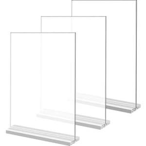 3pack 21X29.7CM Akrilik Tabela Tutucu, Çift Taraflı Dikey Teşhir Standı, Restoranlar, Ofis, Mağaza Için (Yurt Dışından)