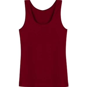 Hnx Pamuklu Kalın Askılı Kadın Atlet Bordo