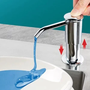 Mutfak Lavabo Fırçalanmış Nikel Için Yükseltilmiş Sabunluk, Paslanmaz Çelik Tezgah Pompası, Ankastre Lavabo Sabunluk (Yurt Dışından)