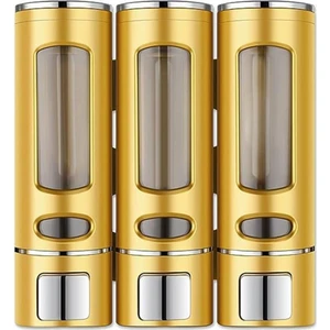 3-In-1 Oda Duvara Monte Banyo Duş Pompalı Dağıtıcı Organizatör 3 Kafalı Sabunluk Kremi Konteyner Şişe (Yurt Dışından)