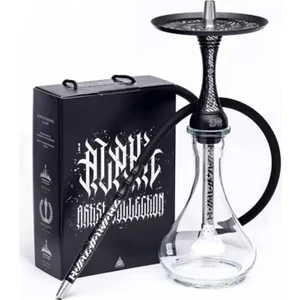 Nargile Store Alpha Hookah Model x Artist Collection Black Matte Nargile Takımı