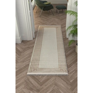 Angora Home Life Makine Halısı 6102 Bej 80 x 300 Saçaklı