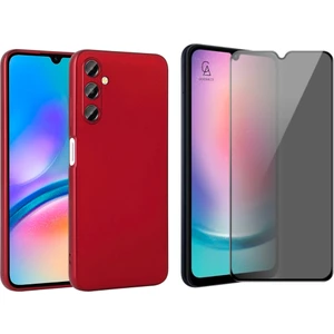Samsung Galaxy A24 Ile Uyumlu Soft Yumuşak Telefon Kılıfı ve Hayalet Privacy Ekran Koruyucu Seti