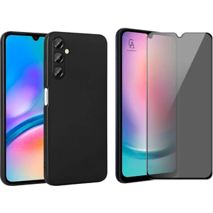 Samsung Galaxy A24 Ile Uyumlu Soft Yumuşak Telefon Kılıfı ve Hayalet Privacy Ekran Koruyucu Seti
