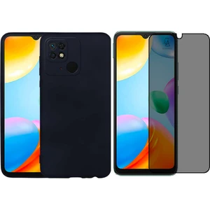Xiaomi Redmi 10C Ile Uyumlu Soft Yumuşak Telefon Kılıfı ve Hayalet Privacy Ekran Koruyucu Seti