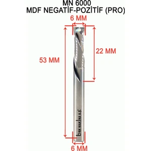 6mm Negatif Pozitif (Pr0) Karbür Freze Ucu